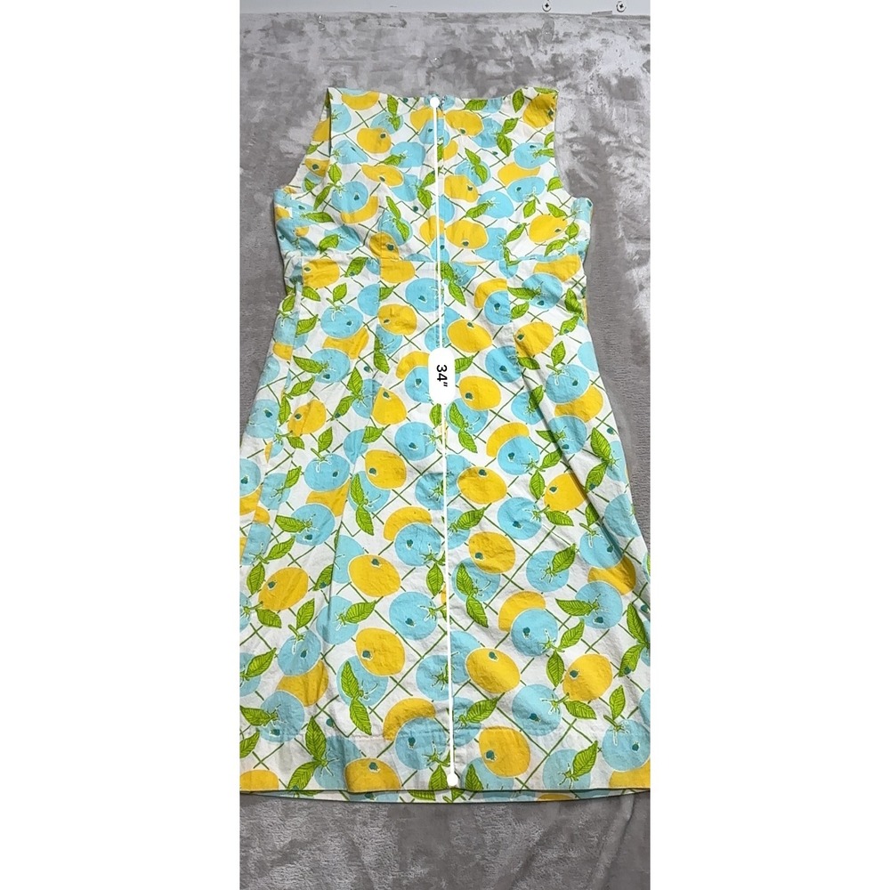 Lilly Pulitzer Womens Dress Size 6 Multicolor Floral Sleeveless Lemons Lined EUC - Picture 8 of 9